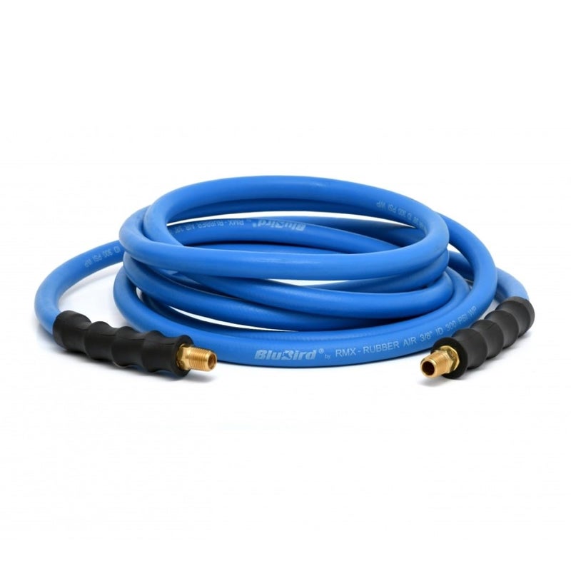 BLUBIRD BB3815 3/8" x 15' Rubber Air Hose, 100% Rubber, Lightest, Strongest, Most Flexible, 300 PSI, 50F to 190F Degrees, Ozone Resistant, High Strength Polyester Braided - Image 2